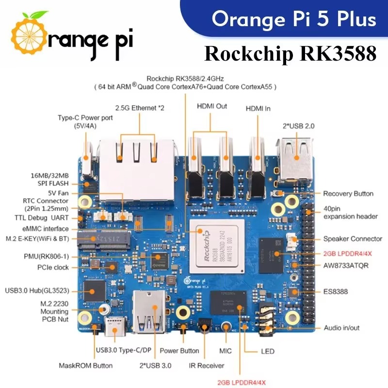 2026 Pi 5 Plus 4 8 16 32gb Ram - Orange Pi 5 Plus 32Gb 评论和价格